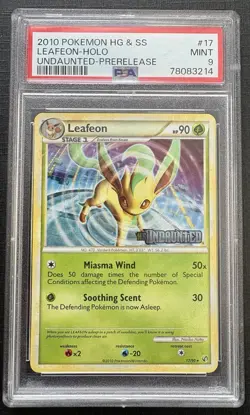 Vintage Pokemon Promo Card: 2010 Leafeon RARE Prerelease HOLO-Graded PSA 9 MINT - Image 4