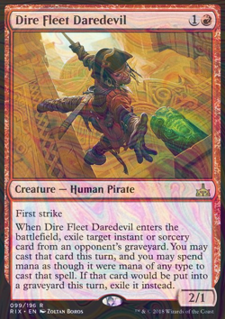 Foil Dire Fleet Daredevil - Rivals of Ixalan | MTG Card - Image 3