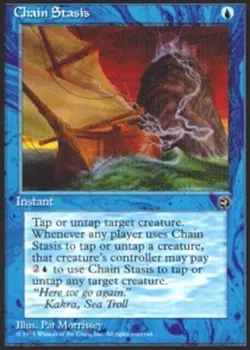 1 x Chain Stasis - Homelands - Light Play - MTG - Image 1