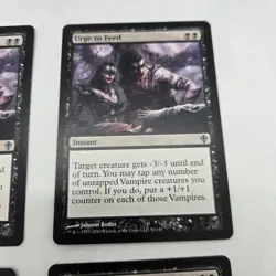 Playset 4X Urge to Feed (70/151) Worldwake LP Light Play MTG Magic the Gathering - Image 4