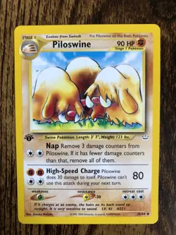 Piloswine 1st Edition Neo Revelation Pokemon Card TCG 36/64 NM - Image 1