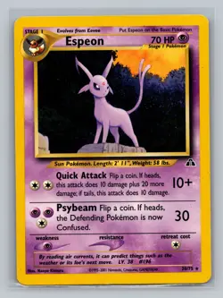 Pokemon TCG #20/75 Espeon (20) Neo Discovery Normal LP - Image 1