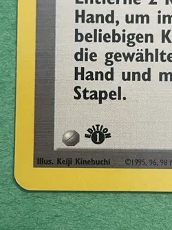 Pokemon TCG GERMAN Base Set 1st Edition Computer Search (computersuche) Rare NM! - Image 5