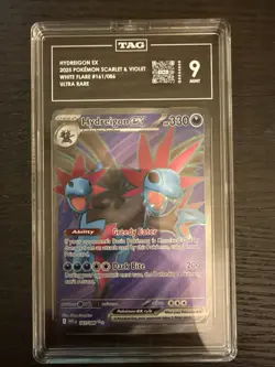 Hydreigon EX 161/086 Ultra Rare 2025 Pokemon White Flare TAG 9 Mint - Image 1