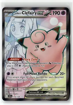 Lillie's Clefairy ex ⭐ 173/159 Holo Ultra Rare Journey Together 2025 Pokemon NM - Image 1