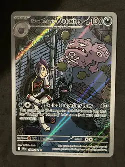 Team Rocket's Weezing Illustration Rare 199/182 Pokemon Destined Rivals IR NM - Image 1