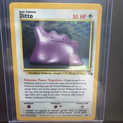Pokemon Ditto Unlimited Holo Rare Fossil, 3/62 - Image 1