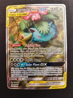 Pokemon TCG Venusaur & Snivy GX Promo SM229 Tag Team NM - Image 1