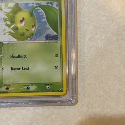 Pokemon 2005 Chikorita Reverse Holo CGC 9. MINT EX Unseen Forces 51/115 2005 - Image 4