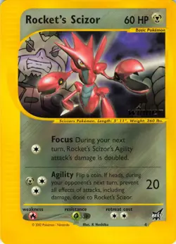 Rocket's Scizor - Winner - Stamped - #4 Best of Game - Pokemon TCG - 2002 - Image 1