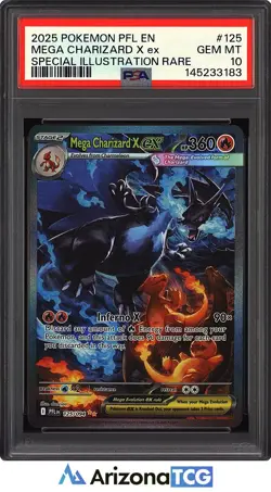 Pokemon 2025 Mega Charizard X ex 125/094 SIR Phantasmal Flames GEM MINT PSA 10 - Image 1