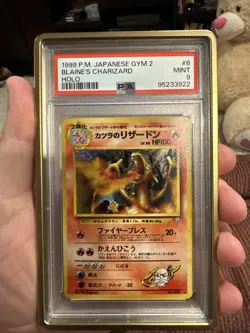 Pokemon Blaine's Charizard Holo 1999 P.M. Japanese Gym 2 PSA 9 MINT #6 - Image 1
