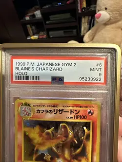 Pokemon Blaine's Charizard Holo 1999 P.M. Japanese Gym 2 PSA 9 MINT #6 - Image 4