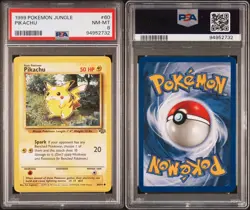 1999 Pokemon Jungle #60 Pikachu PSA-8 NM-MT - Image 3