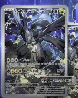 2026 N's Zekrom 031 MEP Ascended Heros ETB Promo Pokemon Center Stamp - Image 1