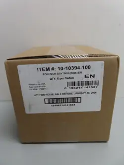 2026 Pokemon Day Collection Box Factory Sealed 6 Box Case - Image 1