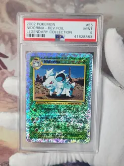2002 Pokemon Legendary Collection Nidorina #55 Reverse Holo Foil PSA 9 Pokemon - Image 2