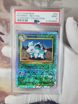 2002 Pokemon Legendary Collection Nidorina #55 Reverse Holo Foil PSA 9 Pokemon - Image 3