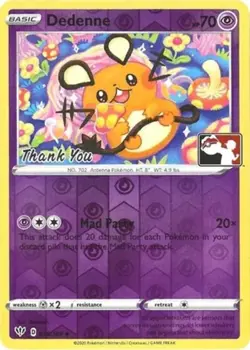 NM-Mint Dedenne - 078/189 - Reverse Holo - Thank You Promo Pokemon Prize Pack Se - Image 1