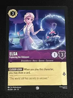 Disney Lorcana Whispers in the Well Elsa-Exploring the Unknown 45/204 NM - Image 1