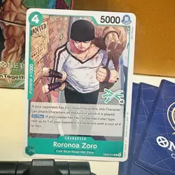 Roronoa Zoro, 3 SWORD LOGO 45, EB02-019, R, english, one piece card - Image 1