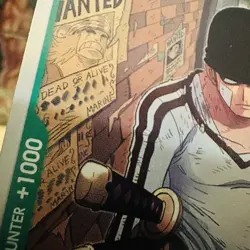 Roronoa Zoro, 3 SWORD LOGO 45, EB02-019, R, english, one piece card - Image 4