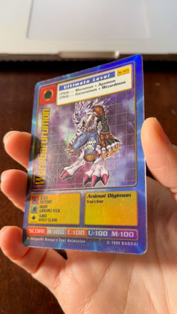 WereGarurumon Digimon Card St-47S Holo Vintage '99 Bandai - Image 2