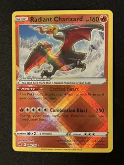 Radiant Charizard 020/159 - Crown Zenith Pokemon Card - Image 1