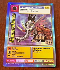 Mammothmon Digimon Card St-46S Holo Vintage '99 Bandai - Image 1