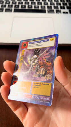 Mammothmon Digimon Card St-46S Holo Vintage '99 Bandai - Image 2