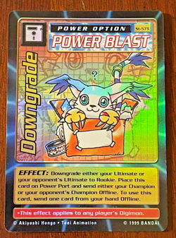 Downgrade Power Blast St-57S Digimon Card Holo Vintage '99 Bandai - Image 1