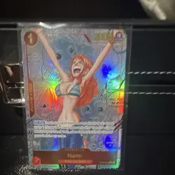 One Piece Card Game Nami OP01-016 Foil Character 2000 Power Straw Hat PROXY - Image 1