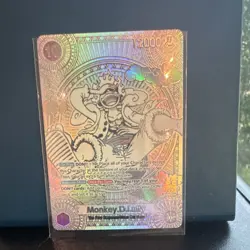 One Piece Card Game Monkey D. Luffy Holo 12000 Power 10 Proxy - Image 1