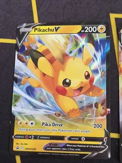 Pokemon Card TCG - Pikachu V & VMAX SWSH285 SWSH286 Black Star Promos - NM - Image 3