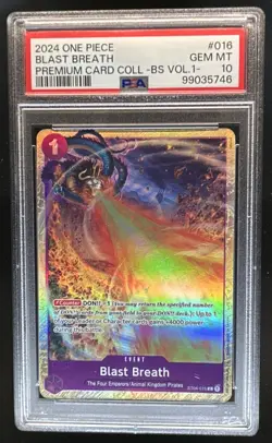 2024 One Piece The Best Blast Breath Common Premium Card #ST04-016 PSA 10 - Image 1