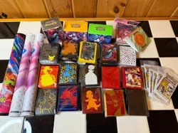 Pokemon TCG Card Game Accessory Lot Sleeves Playmats Deck Boxes Mini Folio - Image 1