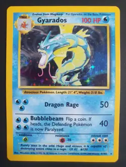 Gyarados 6/102 Holo - Base Set 1 - Pokemon Card - Lightly Played - Image 1