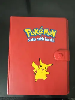 Pokemon Vintage 1999 Card Binder Red Pikachu Snap Album 30 Page Card Holder - Image 1