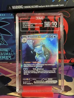 Pokemon TCG Blastoise EX Scarlet & Violet 151 Card 200/165 TAG 10 Gem Mint - Image 1