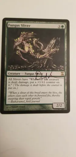 Fungus Sliver Time Spiral Ed Signed By Daniel Gelon MTG Magic the Gathering - Image 1