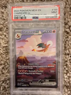 Pokemon TCG Charizard EX Scarlet & Violet 151 Card 199/165 PSA 9 - Image 1