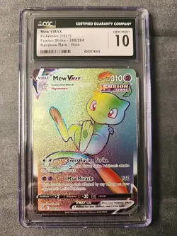 Mew VMAX 268/264 Rainbow Rare - CGC Gem Mint 10 -Fusion Strike - Pokemon TCG - Image 1