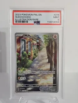 Sudowoodo 2023 Pokemon Pal en Illustration Rare 219 PSA 9 Mint - Image 1