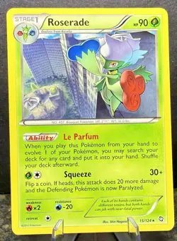 Roserade 15/124 Dragons Exalted Rare Pokemon - Image 1