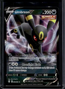 2021 Pokemon SWSH Evolving Skies Umbreon V #094/203 - Image 1