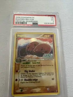 Pokemon TCG Dugtrio Reverse Holo 5/100 EX Crystal Guardians PSA 3 - Image 1
