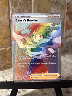 Pokemon TCG ~ Zinnia's Resolve Secret Rare Holo SWSH07: Evolving Skies 225/203 - Image 1