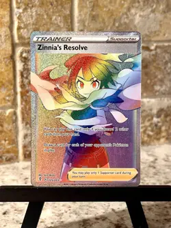 Pokemon TCG ~ Zinnia's Resolve Secret Rare Holo SWSH07: Evolving Skies 225/203 - Image 2