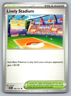 Pokemon TCG SV08: Surging Sparks Lively Stadium 180/191 - Image 1