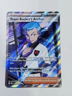 Pokemon TCG-Team Rockets Archer 223/182 Full Art Ultra Rare Destined Rivals NM/M - Image 1